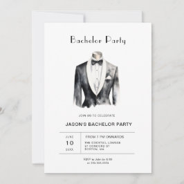 Tuxedo Bachelor Party Inbjudningar