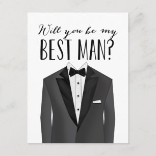 Tuxedo Bästa man  Groomsman Inbjudningar