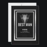 Tuxedo best man svart och vit tuxedo  inbjudningar<br><div class="desc">Tuxedo best man svart och vit tuxedo kostym. Vill du vara min best man,  groomsman anpassade tuxedo inbjudan. Elegant svart och vit tryckt svensexa inbjudan. Kolla in resten av samlingen för att se vacker heminredning.</div>