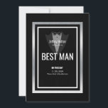 Tuxedo best man svart och vit tuxedo  inbjudningar<br><div class="desc">Tuxedo best man svart och vit tuxedo kostym. Vill du vara min best man,  groomsman anpassade tuxedo inbjudningar. Elegant svart och vit tryckt svenfest inbjudan. Kolla in resten av kollektionen för att se vacker heminredning.</div>