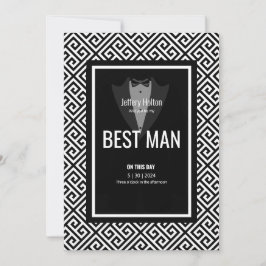 Tuxedo best man svart och vit tuxedo  inbjudningar