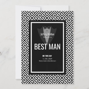 Tuxedo bestman svart och vit tuxedo  inbjudningar