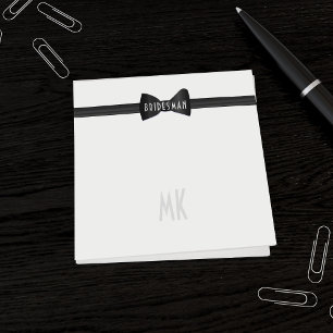 Tuxedo Black Tie Brudens sida 1920-talets bröllops Post-it Block