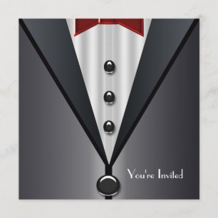 Tuxedo Black Tie Formell Evenemang Black Tie Fest Inbjudningar