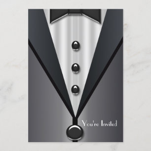 Tuxedo Black Tie Formell Tillställning Inbjudningar
