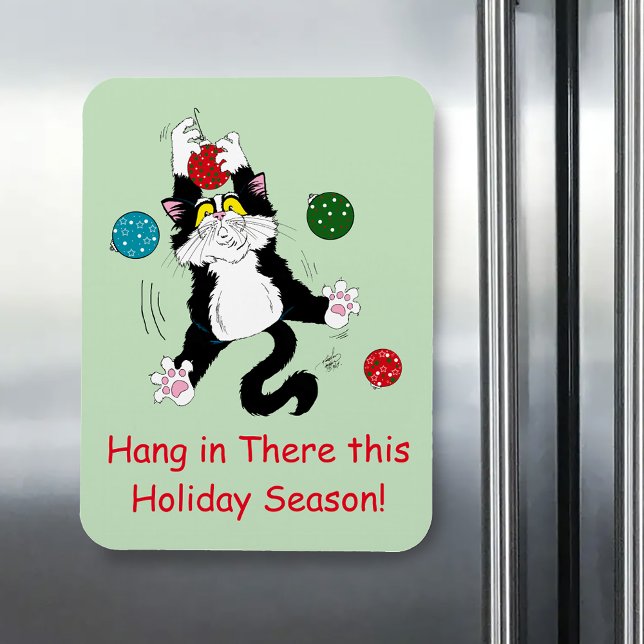 Tuxedo Black White-julklapp Magnet (Skapare uppladdad)