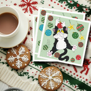 Tuxedo Black White-julklapp Pappersservett