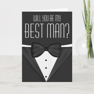 Tuxedo blir min bästa man Bröllop Inbjudan