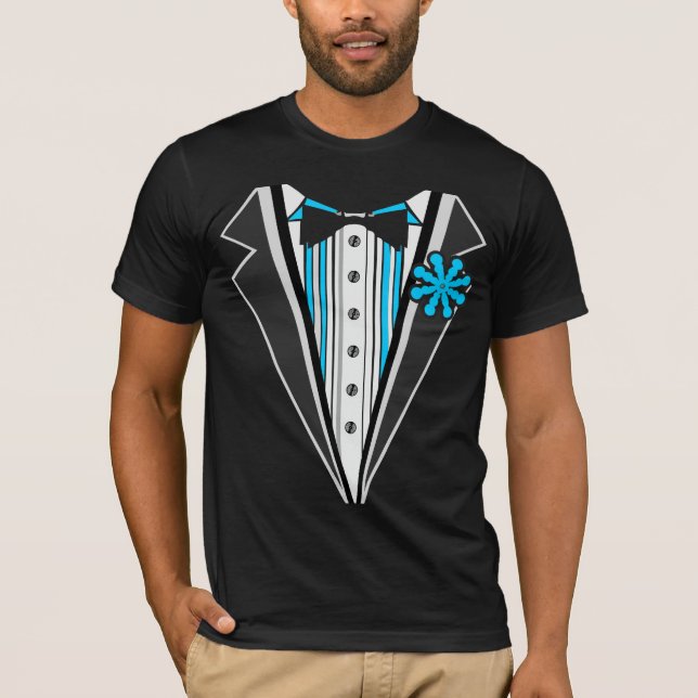 Tuxedo Blue Rand T-shirt (Framsida)