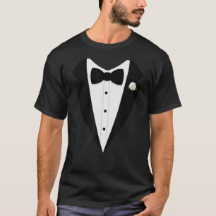 Tuxedo Bow Tie gentleman kostym T Shirt