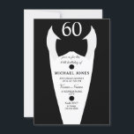 Tuxedo Bow Tie Manar 60 Födelsedagsfesten Inbjudan<br><div class="desc">Tuxedo Bow Tie Manar,  60:e Födelsedagsfesten Inbjudan Design Courtesy från https://www.etsy.com/shop/teabreakart</div>