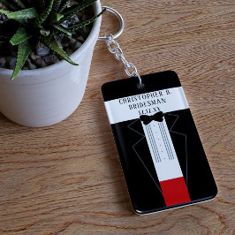 Tuxedo Bröllop Bridesman Förlovningspresent Akryln Nyckelring