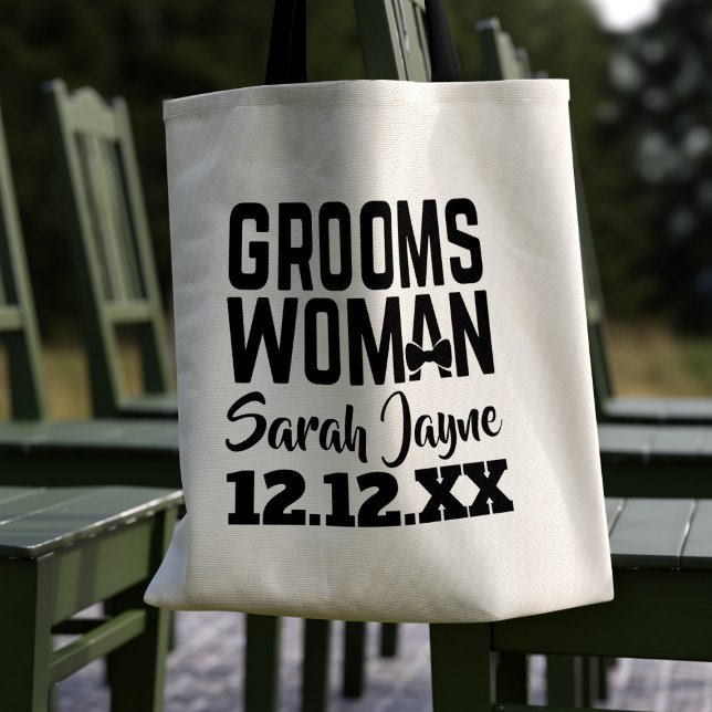 Tuxedo Bröllop Groomswoman Toteväska Tygkasse (Skapare uppladdad)