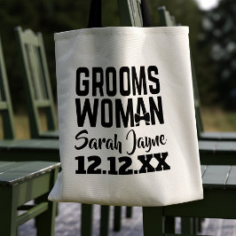 Tuxedo Bröllop Groomswomen Tote Bag Tygkasse