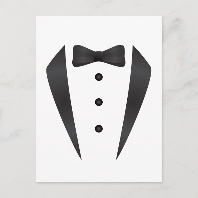 Tuxedo-bröllopsgåvor och -proppar för dagis vykort (Framsida)