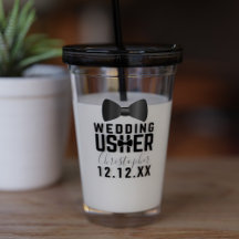 Tuxedo Bröllopsusher Brudtärna Tumbler