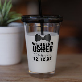 Tuxedo Bröllopsusher Brudtärna Tumbler Take Away Mugg