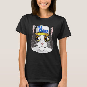 Tuxedo Cat 1 Pappa Kitten Fars dag T Shirt