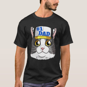 Tuxedo Cat 1 Pappa Kitten Fars dag T Shirt