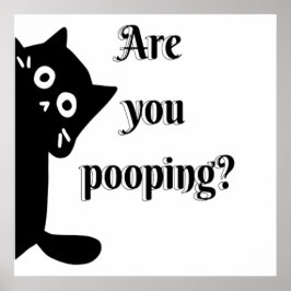 Tuxedo CAT Är det här badrummet? Poster