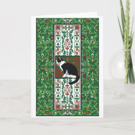 Tuxedo Cat Baroque Helgkort