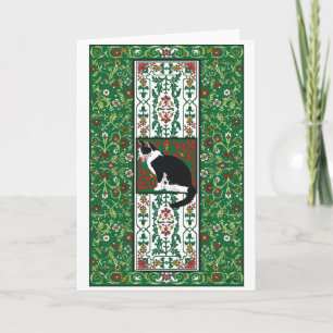 Tuxedo Cat Baroque Helgkort