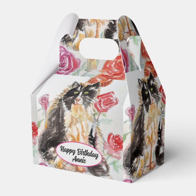 Tuxedo Cat Black White Cats Cute Girls favoritbox Presentaskar (Framsidan Sidan)