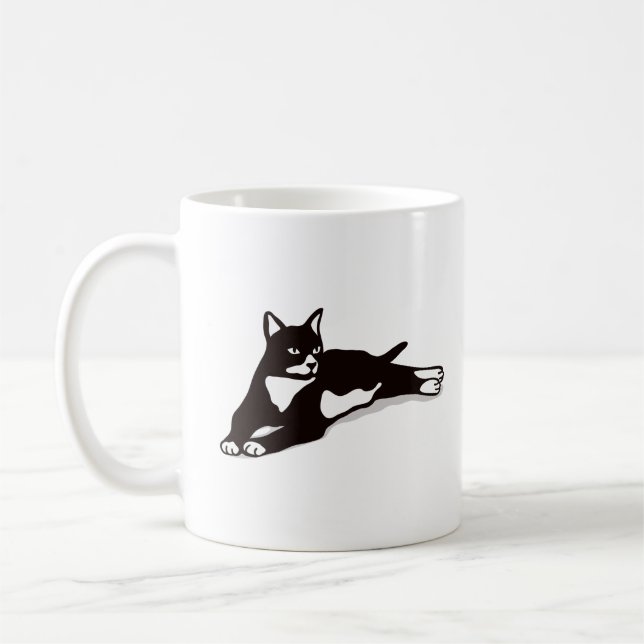Tuxedo Cat Cat Dam Gift Cat Mamma Tuxedo Cat Kaffemugg (Vänster)
