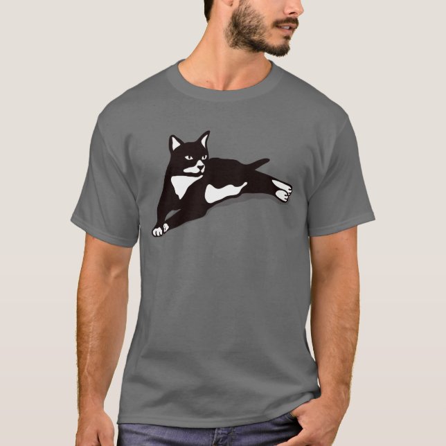Tuxedo Cat Cat Lady Gift Cat Mom Tuxedo Cat T Shirt (Framsida)