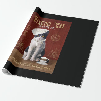 Tuxedo Cat Chef Coffee Kärlek Tuxedo Älskare Cat L Presentpapper