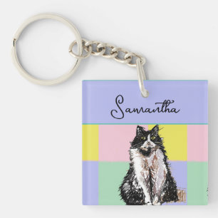 Tuxedo Cat Cute Cats Black White Pastel Rainbow