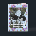 Tuxedo Cat Cute Funny Birthday Friend Cats-kort Kort<br><div class="desc">Tuxedo Cat Cute Funny Sleeping Cats Rosa Grattis på födelsedagen Best Friend Card. Designad från ett av mina ursprungliga foton,  ett måste för alla kattälskare!</div>