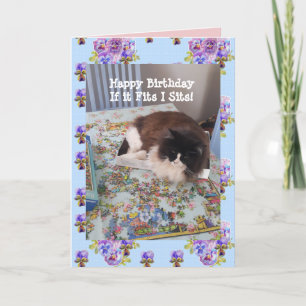 Tuxedo Cat Cute Funny Cats i boxes Cats Card Kort