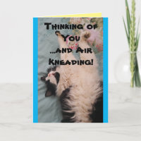 Tuxedo Cat Cute Funny Quote Luft Kneading Card