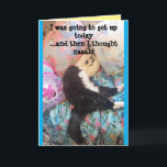 Tuxedo Cat Cute Funny Sleeping Birthday Card Kort<br><div class="desc">Jag skulle stiga upp idag.. och sen tänkte jag naah! Tuxedo Cat Cute Funny Sleeping Cats Birthday Card. Designad från ett av mina ursprungliga foton,  ett måste för alla kattälskare!</div>