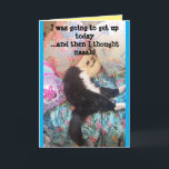 Tuxedo Cat Cute Funny Sleeping Birthday Card Kort<br><div class="desc">Jag skulle stiga upp idag.. och sen tänkte jag naah! Tuxedo Cat Cute Funny Sleeping Cats Birthday Card. Designad från ett av mina ursprungliga foton,  ett måste för alla kattälskare!</div>