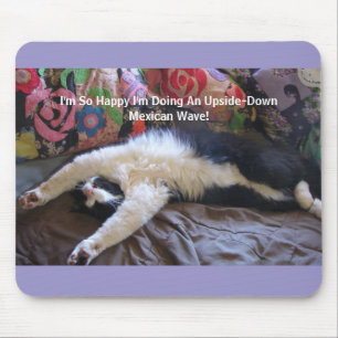 Tuxedo Cat Cute gör en mexikansk vågmagnet Musmatta