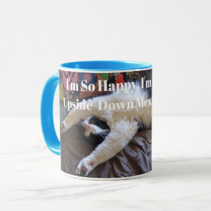 Tuxedo Cat Cute gör en mexikansk Wave Funny Mug Mugg