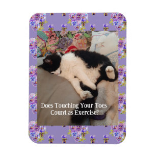 Tuxedo Cat Cute Grattis på födelsedagen Touching T Magnet