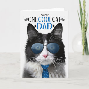 Tuxedo Cat Fars dag 1 Coola Cat Helgkort