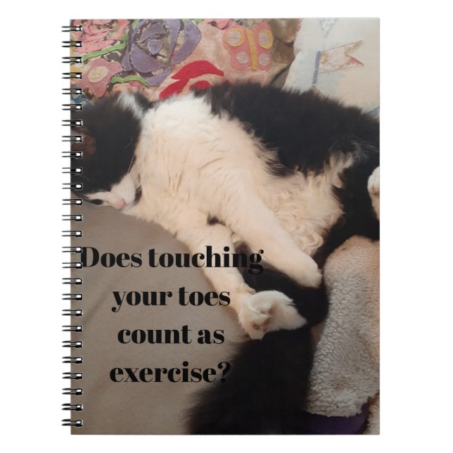 Tuxedo Cat Funny Quote Black and White Cats Girls Anteckningsbok (Framsidan)