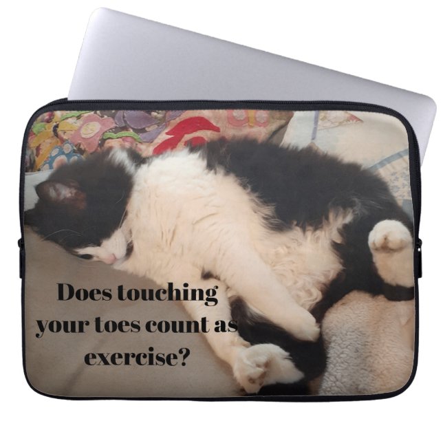 Tuxedo Cat Funny Quote Black and White Cats Girls Laptop Fodral (Framsidan)