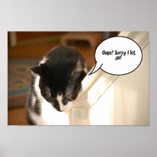 Tuxedo Cat Humor Poster