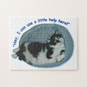 Tuxedo Cat Humor Pussel