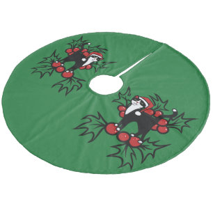 Tuxedo Cat-jul Julgransmatta Fleece