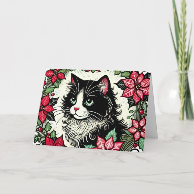 Tuxedo Cat-jul Kort (Framsida)