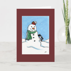 Tuxedo Cat, julkort för Robin och Snögubbe Helgkort