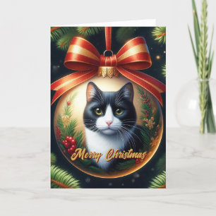 Tuxedo Cat-julkort Helgkort