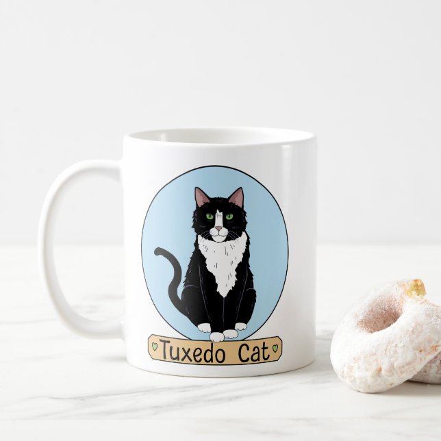 Tuxedo Cat Kaffemugg (Med munk)