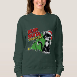 Tuxedo Cat Kära Santa I kan förklara T Shirt
